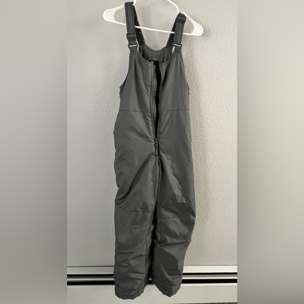All In Motion Kids Snow Bib Pants Size L (12-14) Gray Water & Wind Resistant